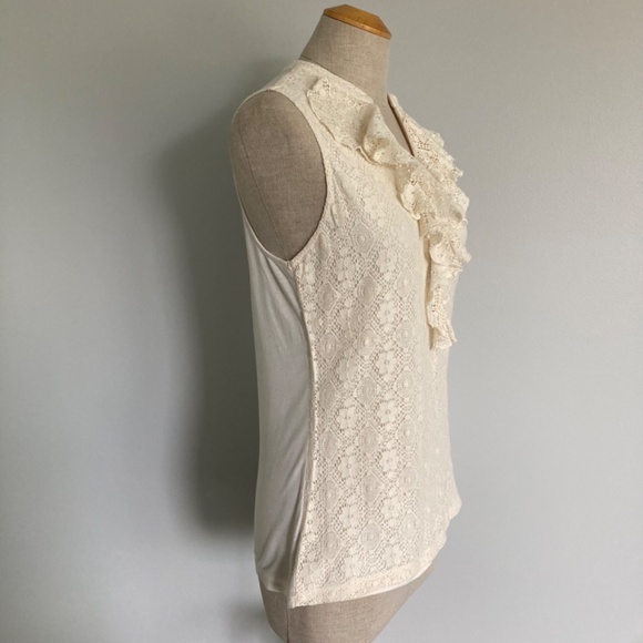 Chaps Lacy Sleeveless Blouse - Picture 5 of 6